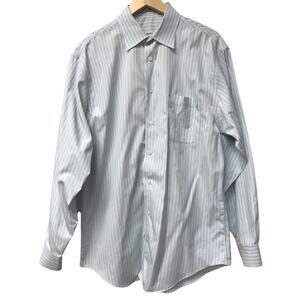 Pronto Uomo Mens 16 34 35 Shirt Striped Blue White Green
